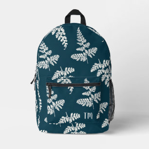Sac À Dos Imprimé Joli bleu Nature Motif Monogrammes Initiales