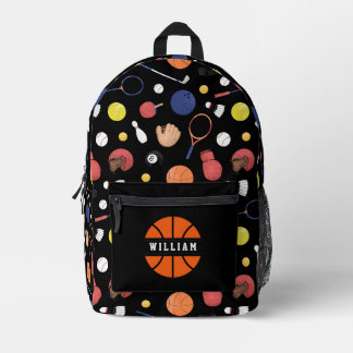 Sac À Dos Imprimé Joli Champion de Sport Moderne Enfant Noir Personn
