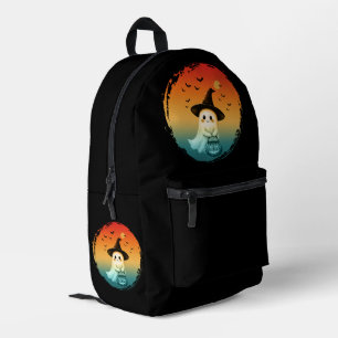 Sac À Dos Imprimé joli fantôme halloween citrouille automne saison a