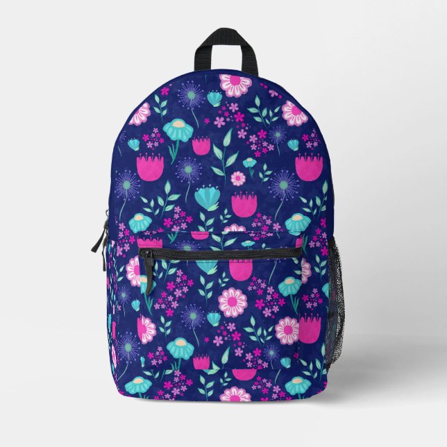 Sac À Dos Imprimé Joli fond à motif floral (Recto)