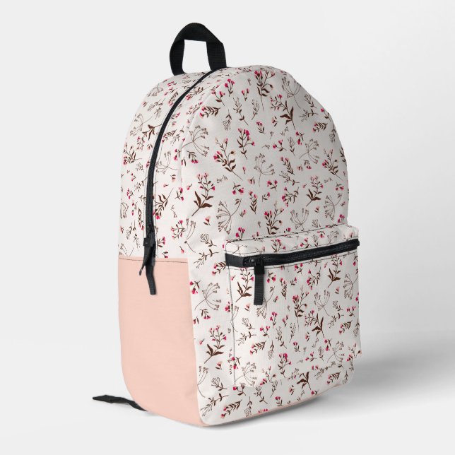 Sac À Dos Imprimé Joli motif floral (Coin arrière gauche)
