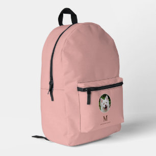 Sac À Dos Imprimé Joli Peach Pink Pet Photo Personnalisée