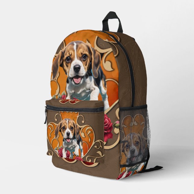 Sac À Dos Imprimé Joli petit Beagle (Coin arrière droit)
