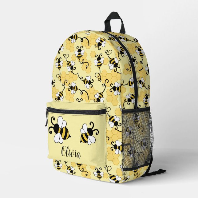 Sac À Dos Imprimé Joli petit motif abeilles (Coin arrière droit)
