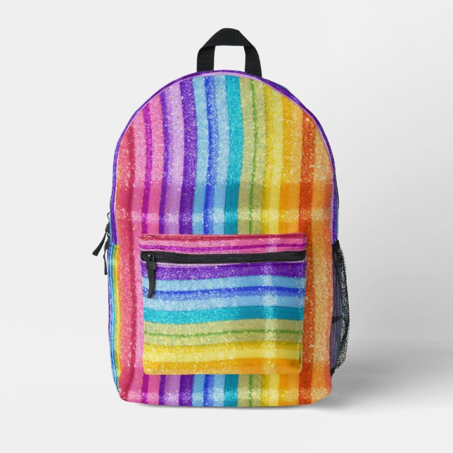 Sac À Dos Imprimé Joli retour à l'école Aquarelle arc-en-ciel jolie  (Recto)