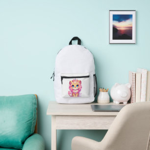 Sac À Dos Imprimé Joli Roi Lion [Produit] Couronne Kawaii Animal Cad