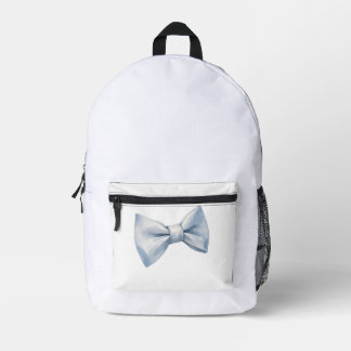 Sac À Dos Imprimé Joli Ruban Bleu Clair À Nœud Papillon Aquarelle Co