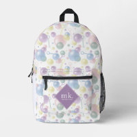 Jolie bulle colorée Motif Ecole Monogrammé