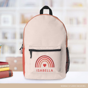 Sac À Dos Imprimé Jolie École de Filles Personnalisée Arc-en-Ciel