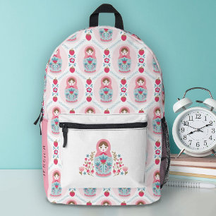 Sac À Dos Imprimé Jolie école de filles roses