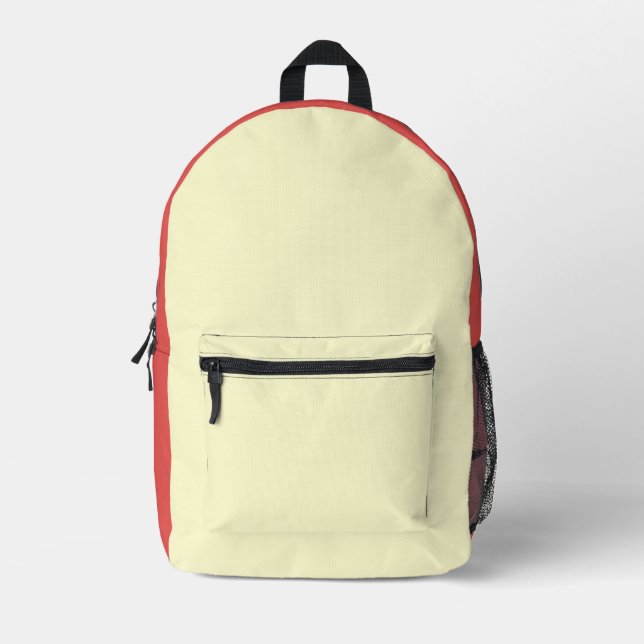Sac À Dos Imprimé Jolie Fille rouge et crème  (Recto)