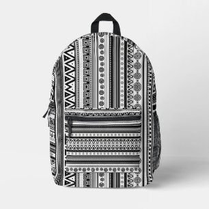Sac À Dos Imprimé Jolie texture aztèque décorative noire