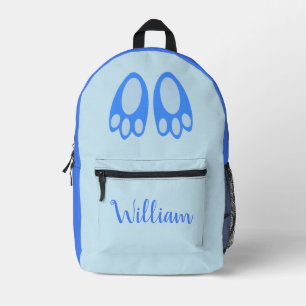 Sac À Dos Imprimé Jolis pieds de lapin bleu bébé garçon Pâques perso