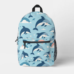 Sac À Dos Imprimé Jouer Motif de dauphins