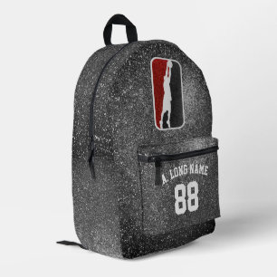 Sac À Dos Imprimé Joueur de basket-ball personnalisé avec paillettes
