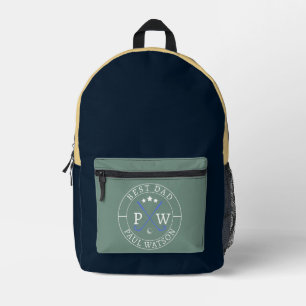 Sac À Dos Imprimé Joueur de golf moderne personnalisé Nom Meilleur p