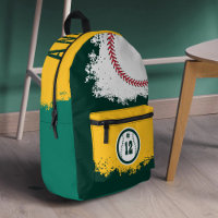 Joueur de l'équipe de baseball Jersey Numéro vert
