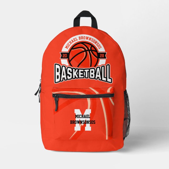 Sac À Dos Imprimé Joueur de l'équipe de collège Basket (Recto)