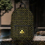 Sac À Dos Imprimé Joueur de poker Monogram Club Black Gold Card<br><div class="desc">Ce luxueux sac à dos personnalisé a une carte à jouer en motif noir et faux or (imprimé), avec votre monogramme sur un club d'or au centre de la poche avant. Célébrez votre amour des jeux de cartes avec ce design élégant et personnalisé. Utilisez le modèle facile à personnaliser. Trouver...</div>