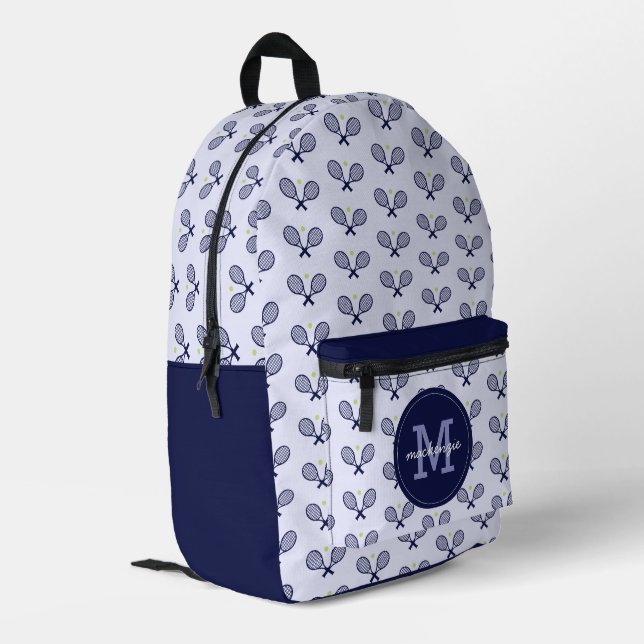 Sac À Dos Imprimé Joueur de tennis Motif de tennis personnalisé (Coin arrière gauche)