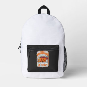 Sac À Dos Imprimé Joyeux Halloween Manger Boire Être Effrayant Citro