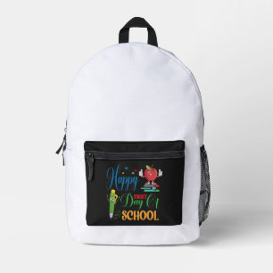Sac À Dos Imprimé Joyeux premier jour d'école Joli pomme de dessin