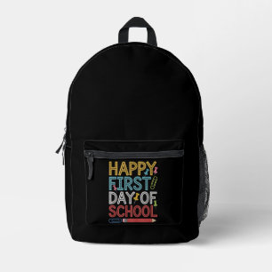 Sac À Dos Imprimé Joyeux premier jour d'école Retour à l'école