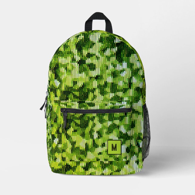 Sac À Dos Imprimé Jungle serpent numérique camo futuriste (Recto)