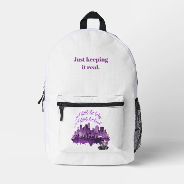 Sac À Dos Imprimé Juste Pour être Réel (Recto)