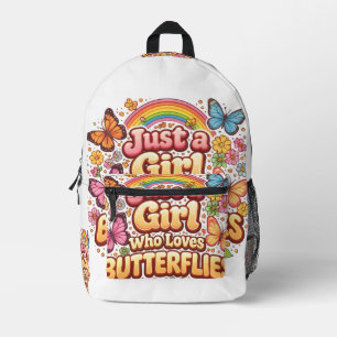 Sac À Dos Imprimé Juste une Fille qui Aime les Papillons – Joli Flor