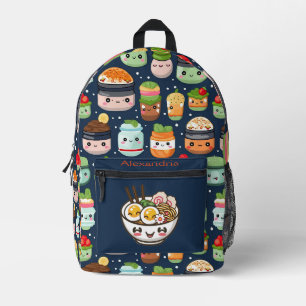 Sac À Dos Imprimé Kawaii Cute Custom Ramen Cat