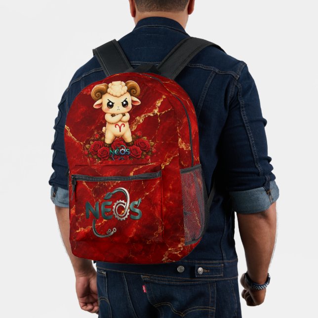 Sac À Dos Imprimé Kawaii Zodiac Neos Bélier (Insitu (Modèle))