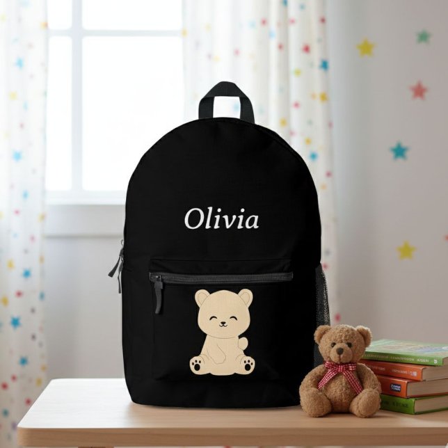 Sac À Dos Imprimé Kids' Adventure Backpack - Explorer Bear and Name  (Créateur téléchargé)