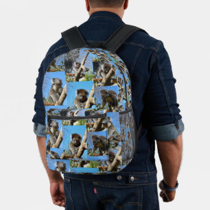Sac À Dos Imprimé "Koala se demande : un collage de photos plein de