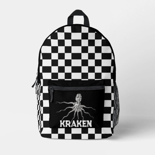 Sac À Dos Imprimé Kraken (Recto)