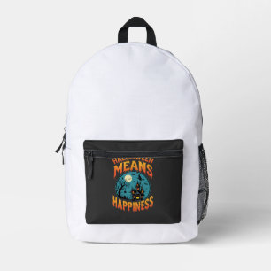 Sac À Dos Imprimé La fête d'Halloween signifie bonheur Maison hantée