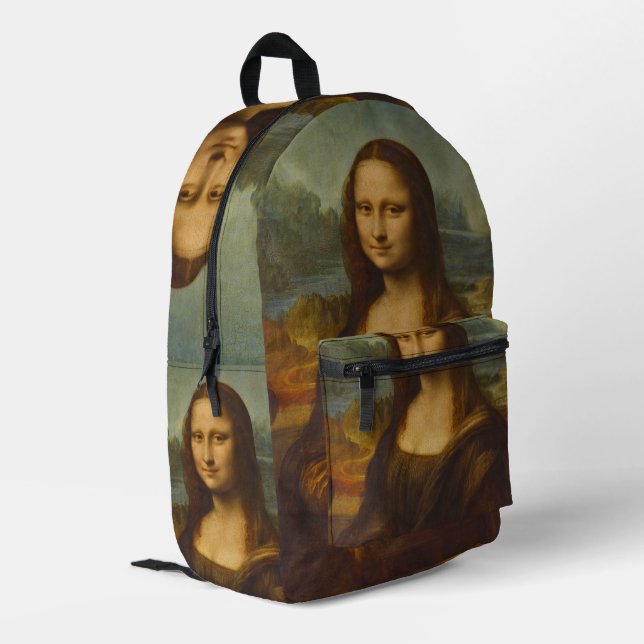 Sac À Dos Imprimé La Joconde de Léonard de Vinci, Art de la Renaissa (Coin arrière gauche)