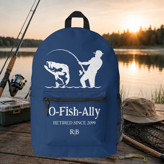 Sac À Dos Imprimé La retraite officielle du pêcheur (Créateur téléchargé)