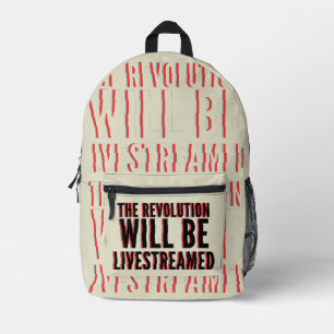 Sac À Dos Imprimé La révolution sera livestreamed
