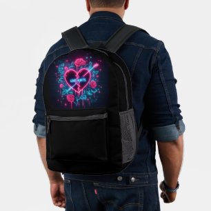 Sac À Dos Imprimé La Saint-Valentin Amour Fait Mal Néo-Cœur