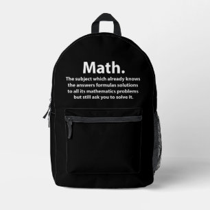 Sac À Dos Imprimé La typographie mathématique Les maths amusantes