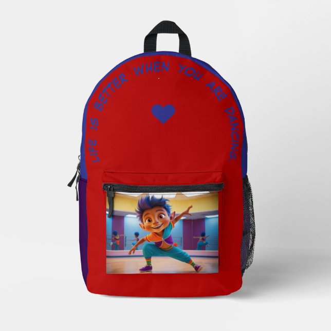 Sac À Dos Imprimé La Vie Est Mieux... (Recto)