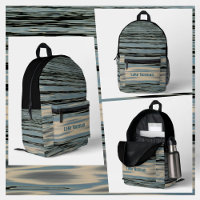 Lac Eau Bleu Beige Noir Grandes Vagues