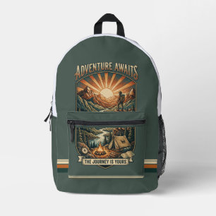 Sac À Dos Imprimé L'aventure vintage attend Retro