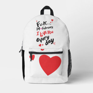 Sac À Dos Imprimé Le 14 février dernier, je t'aime tous les jours