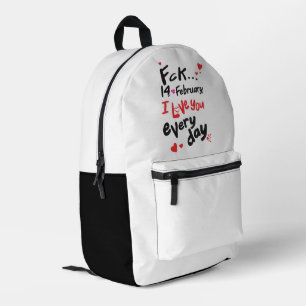 Sac À Dos Imprimé Le 14 février dernier, je t'aime tous les jours