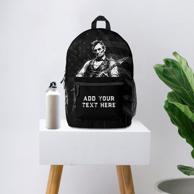 Sac À Dos Imprimé Le président Abraham Lincoln jouant de la guitare (Créateur téléchargé)