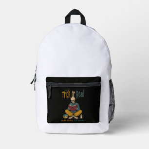 Sac À Dos Imprimé Lecteur de livres d'Halloween