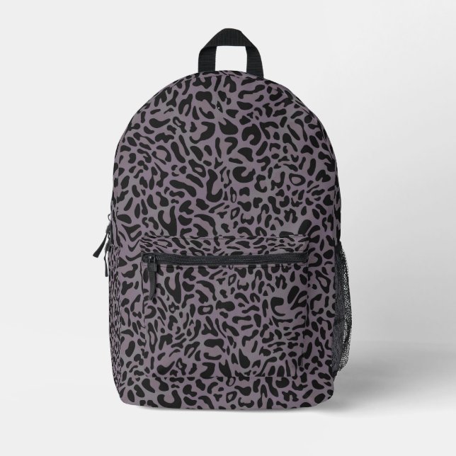 Sac À Dos Imprimé léopard noir (Recto)