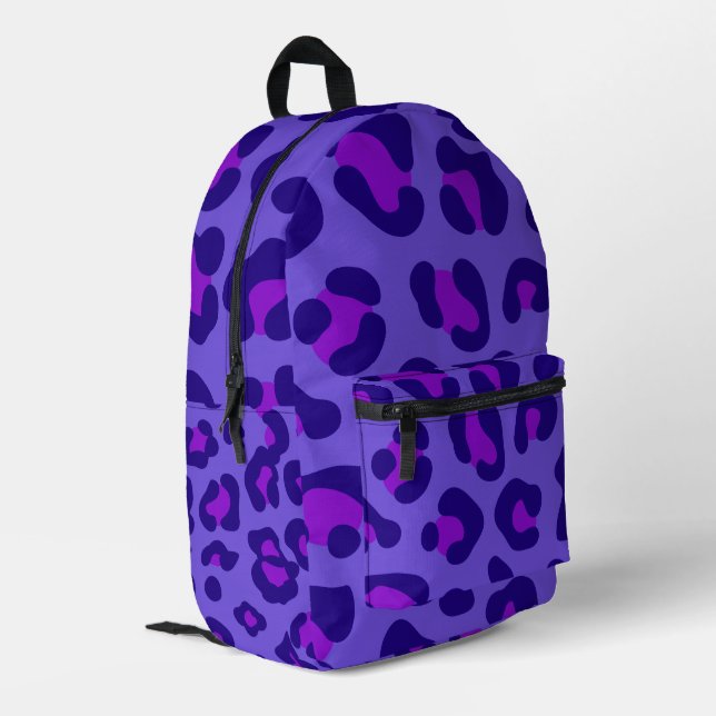 Sac À Dos Imprimé "Leopard violet électrique" (Coin arrière gauche)